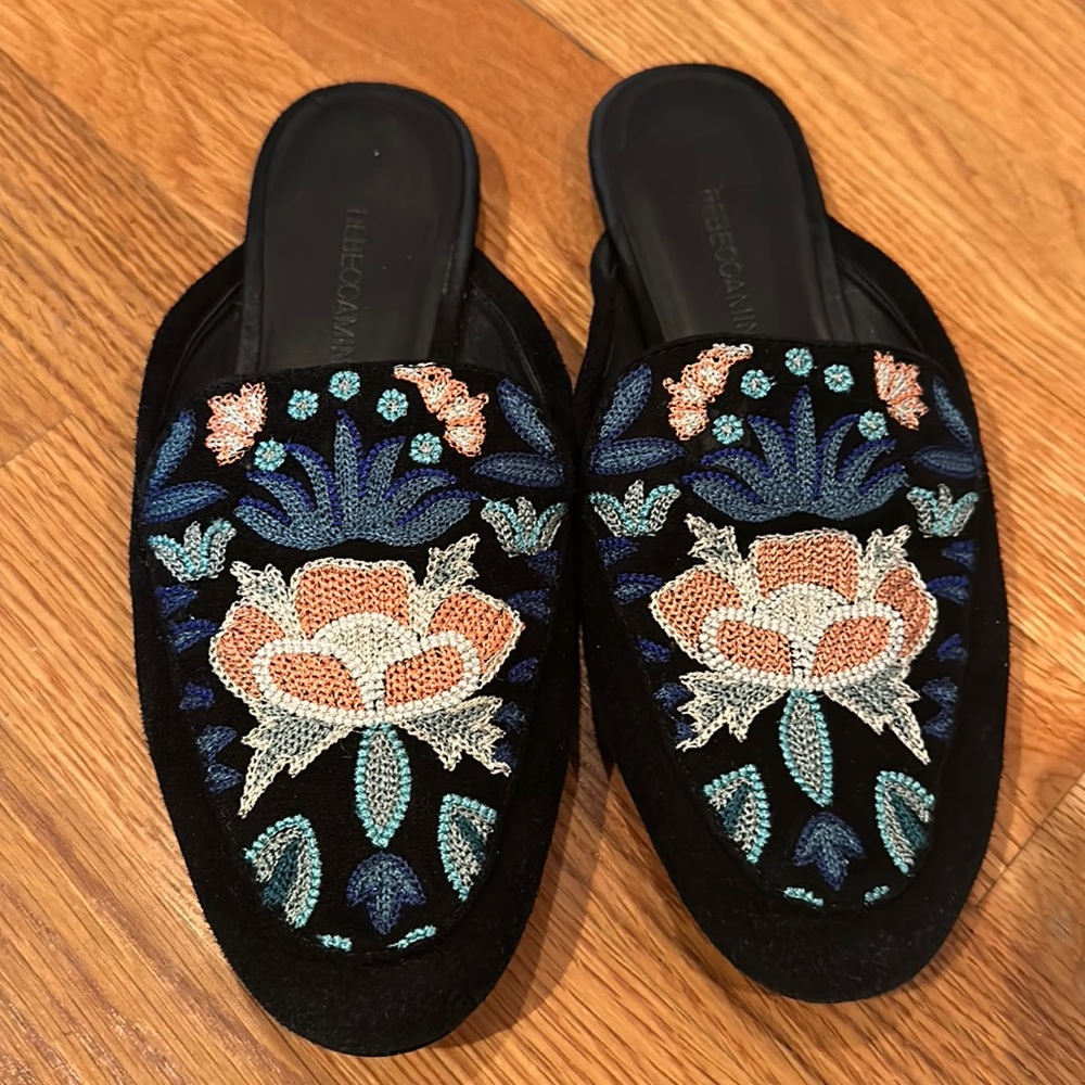 Rebecca Minkoff tapestry mules size 5